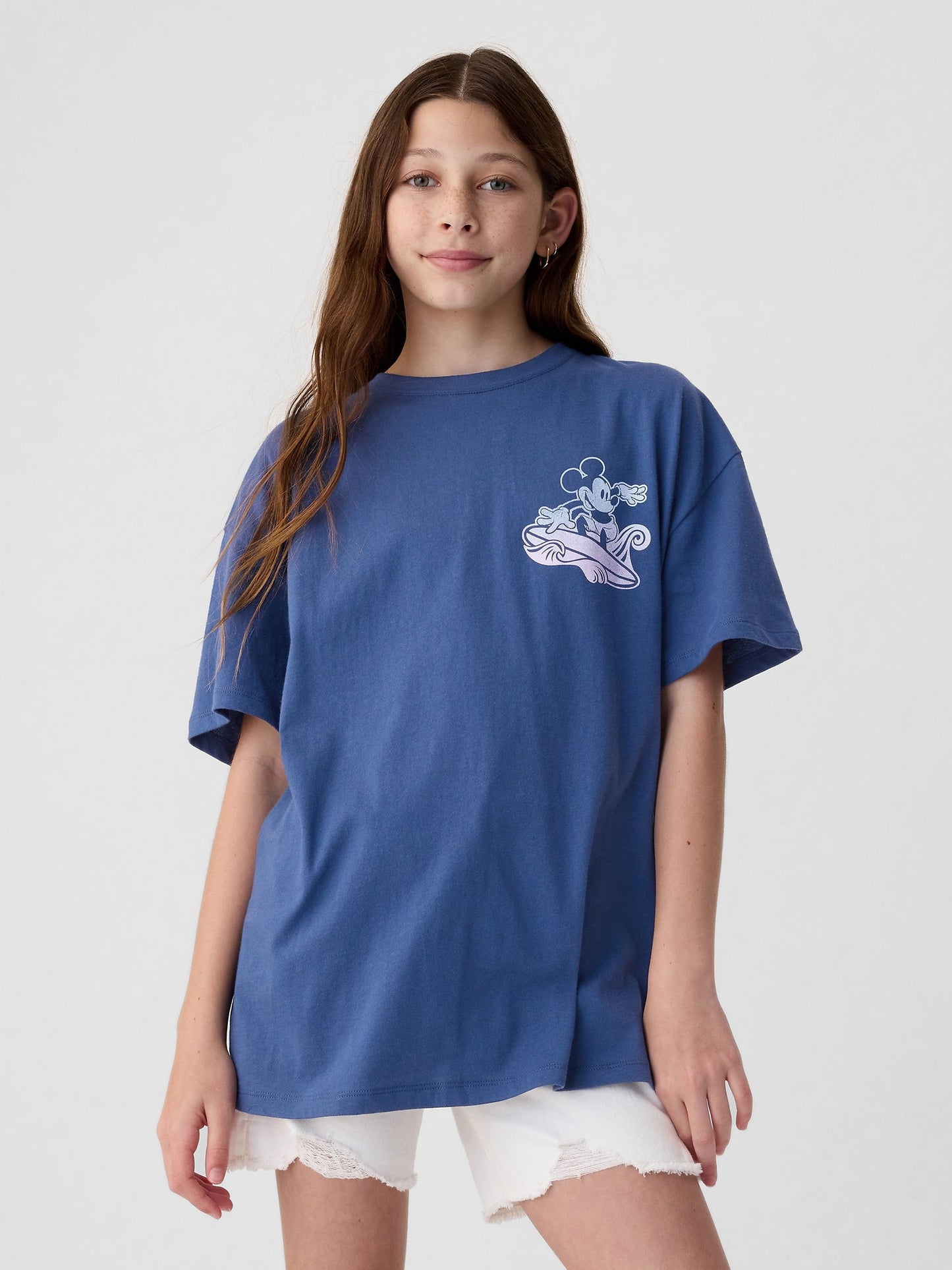Koyu Mavi Disney Grafikli Tunik T-Shirt