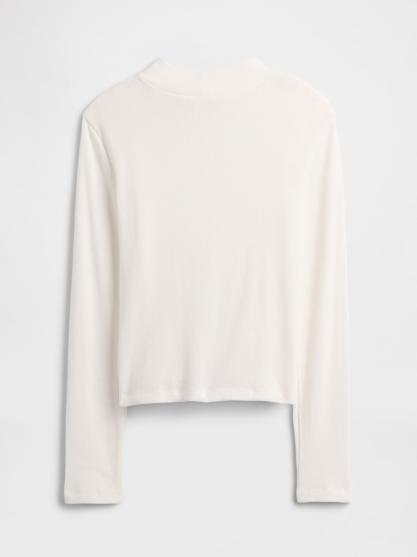 Beyaz Ribana Mockneck T-shirt