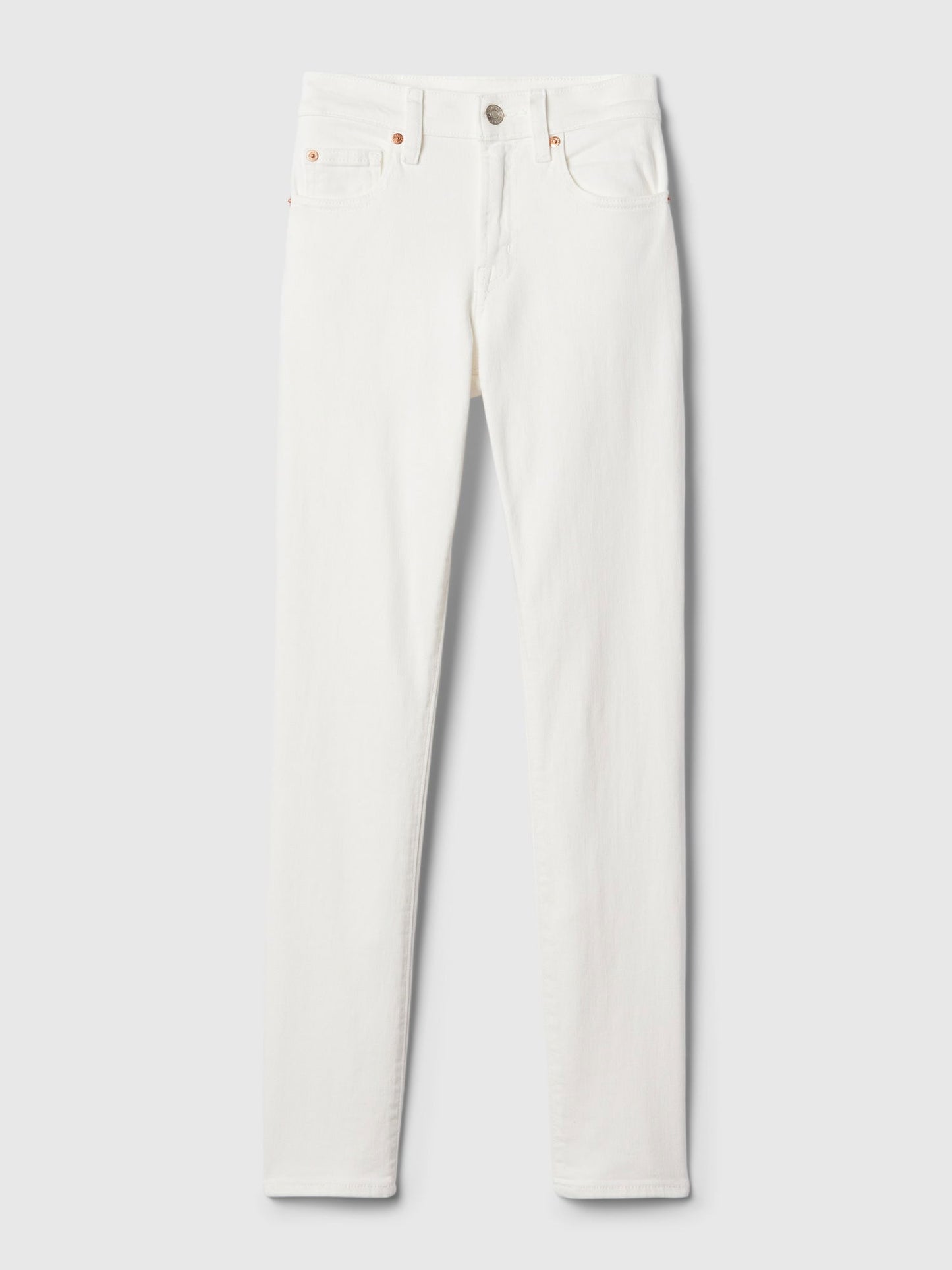 Beyaz Mid Rise True Skinny Jean Pantolon