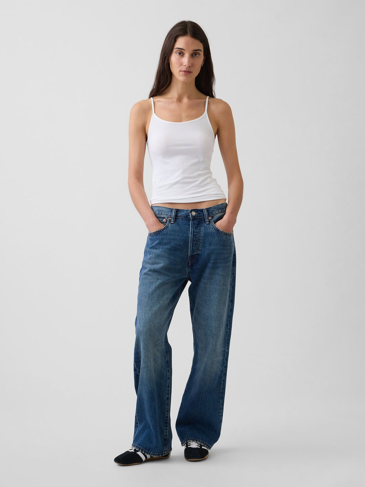 Beyaz Closeknit Basic Cami Atlet
