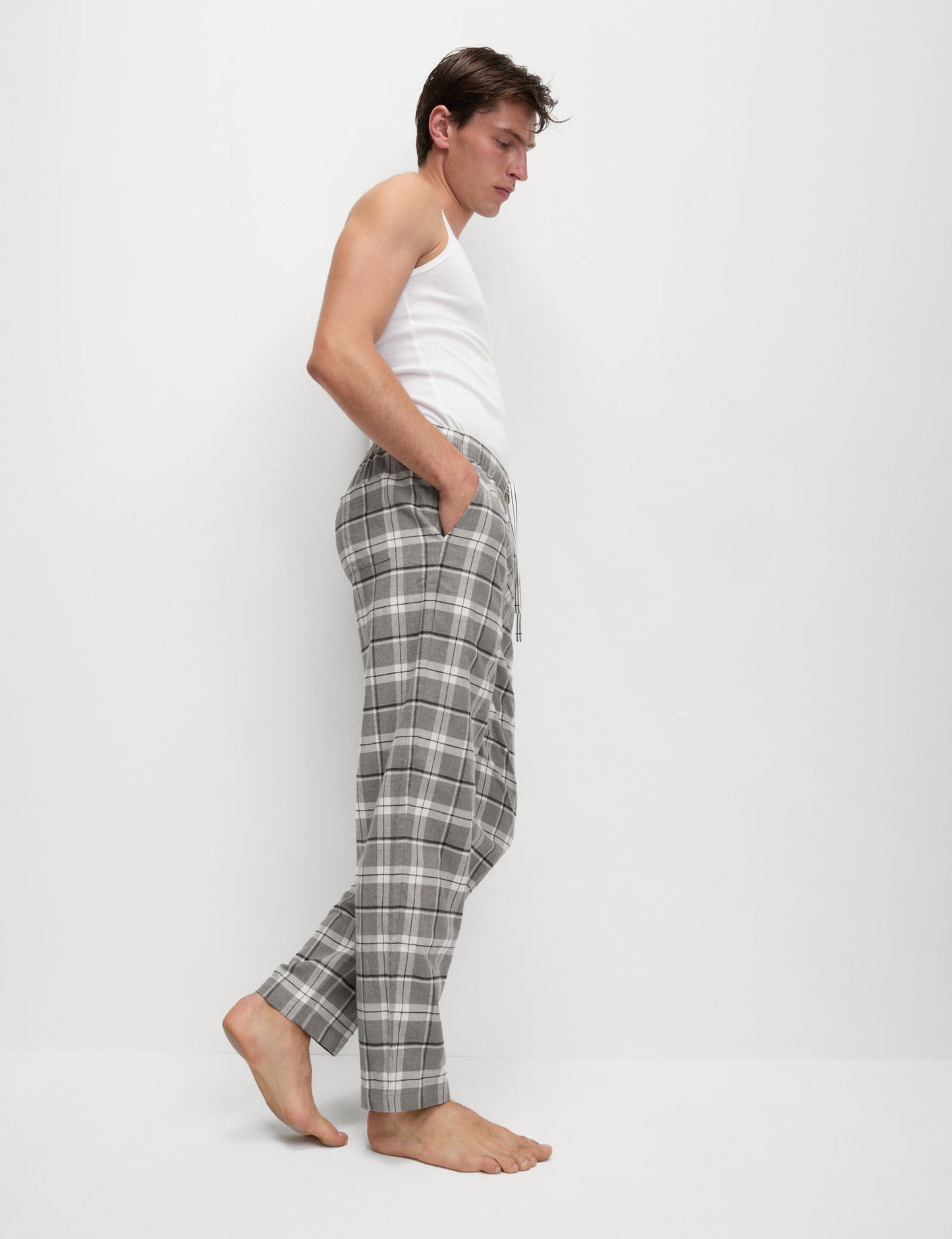 Pamuklu Kareli Pijama Altı