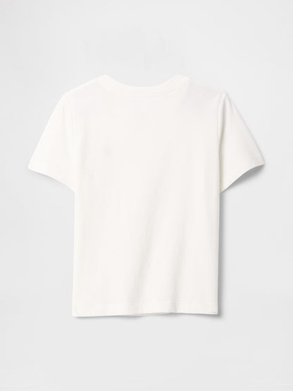 Kırık Beyaz Brannan Bear Işlemeli T-shirt