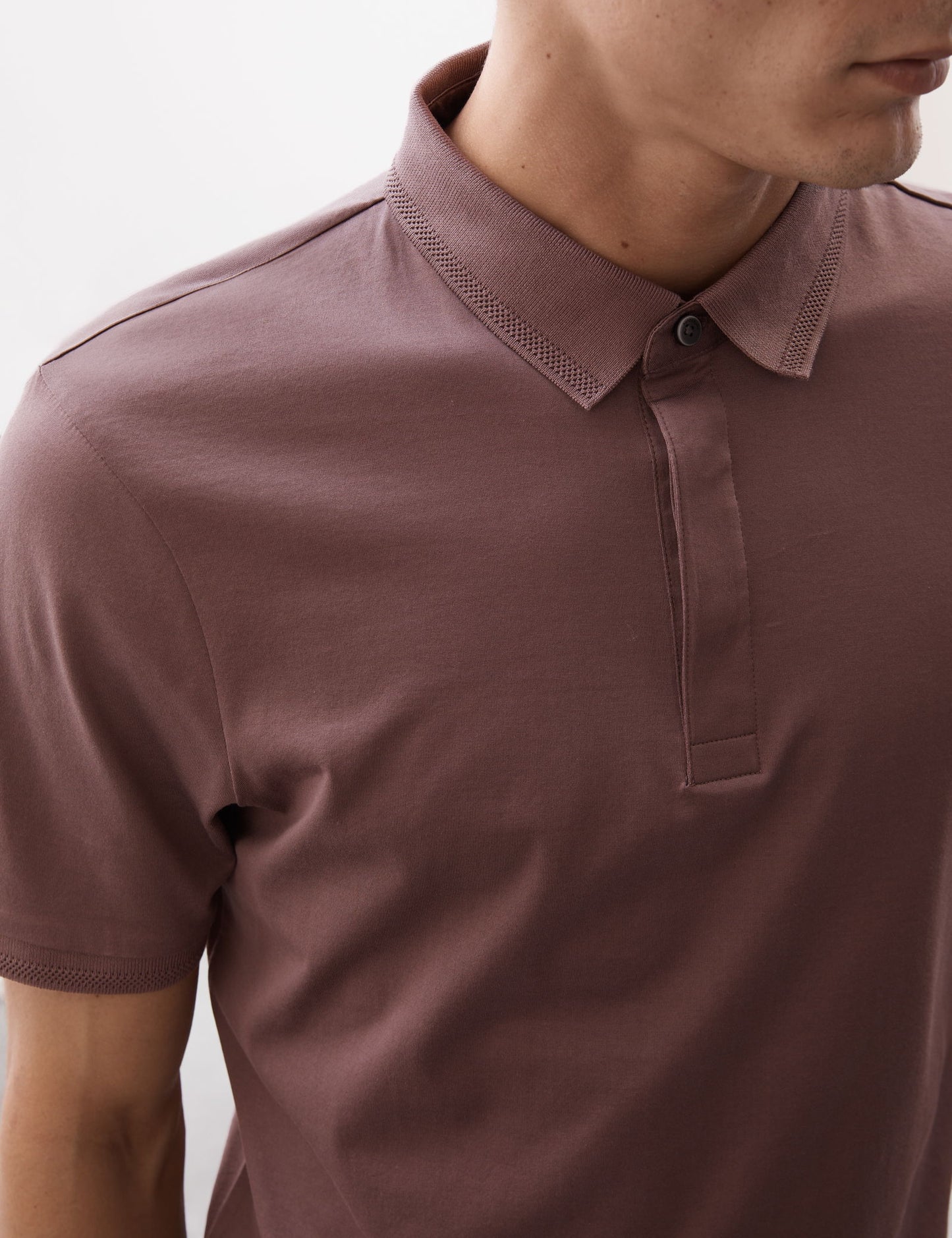 Saf Pamuklu Kısa Kollu Polo Yaka T-shirt