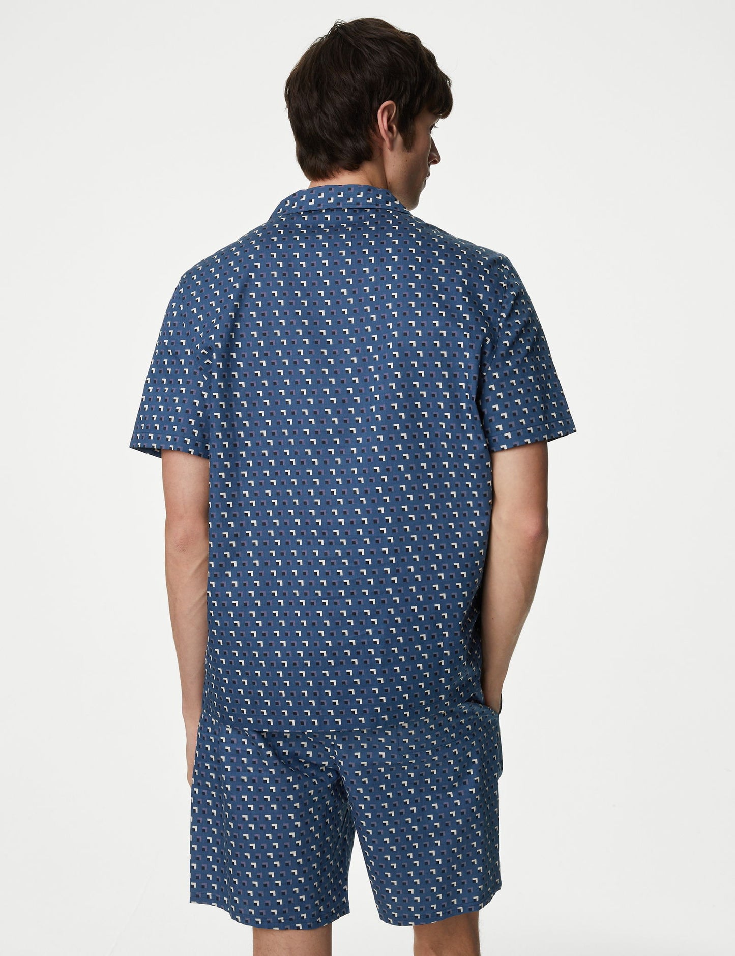 Kısa Kollu Desenli Supima® Pijama Üstü