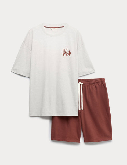 Desenli Pijama Takımı