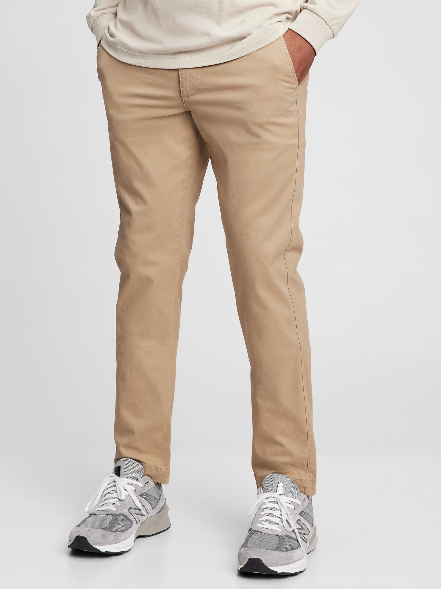 Bej Slim Khaki Pantolon