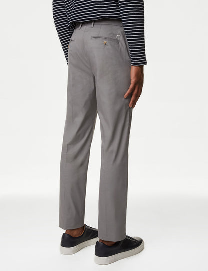 Regular Fit Hafif Dokulu Chino Pantolon
