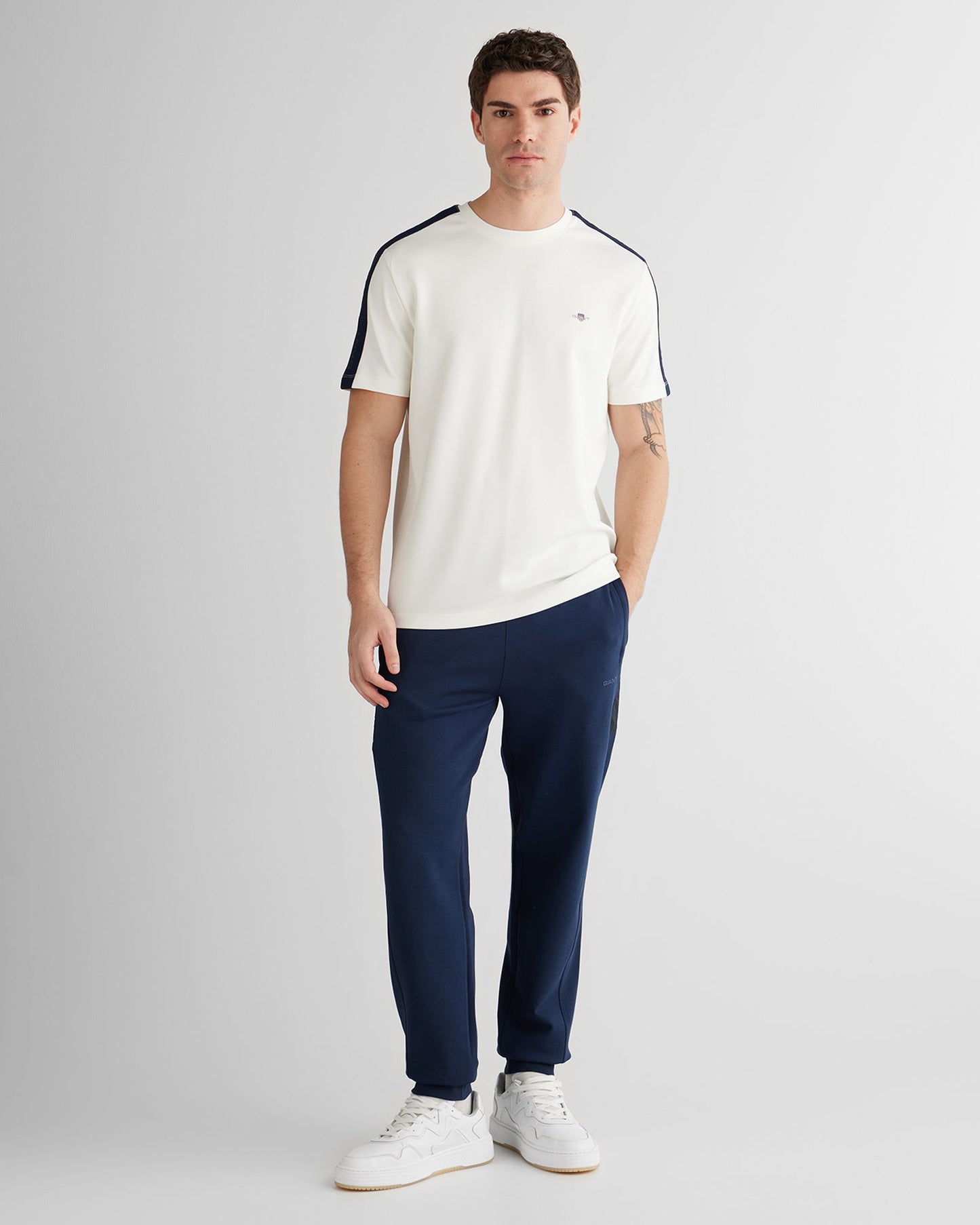 Gant Erkek Beyaz Regular Fit T-shirt