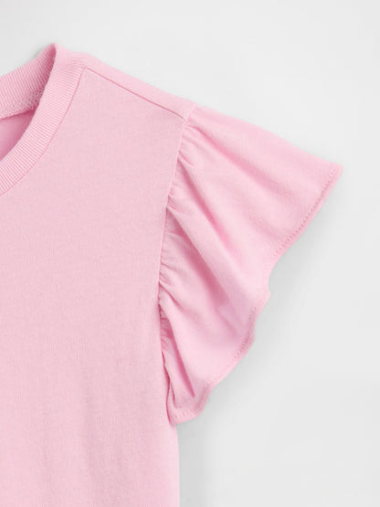Pembe Flutter Sleeve T-shirt