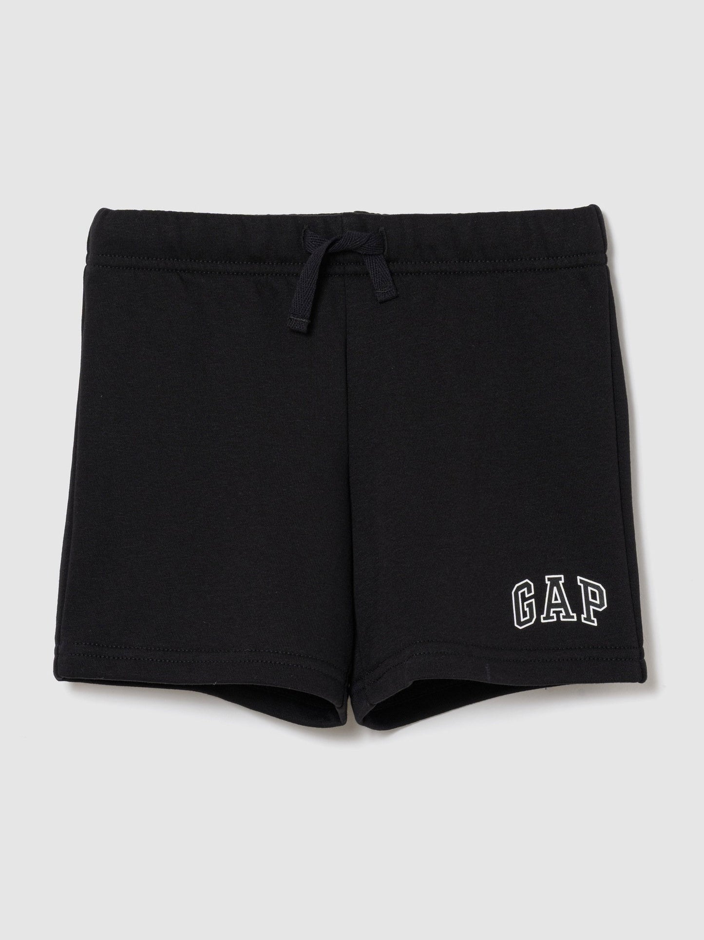 Siyah Relaxed Logo Fransız Havlu Kumaş Pull-on Şort