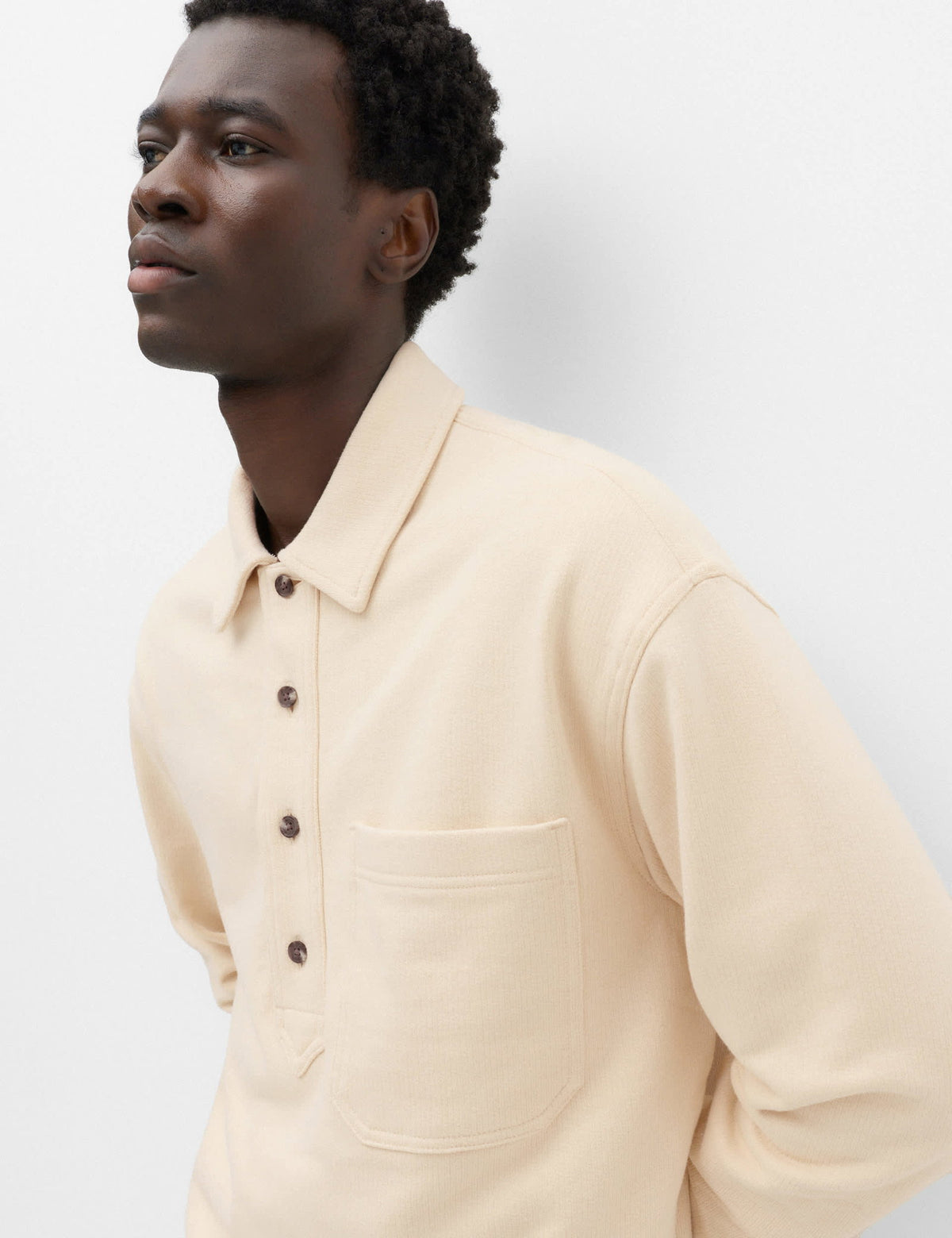 Polo Yaka Uzun Kollu Sweatshirt