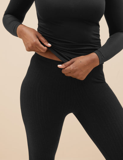 Fitil Detaylı Legging Termal Tayt