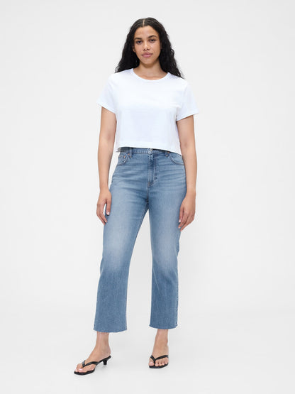 Mavi High Rise ’90s Slim Straight Crop Jean Pantolon