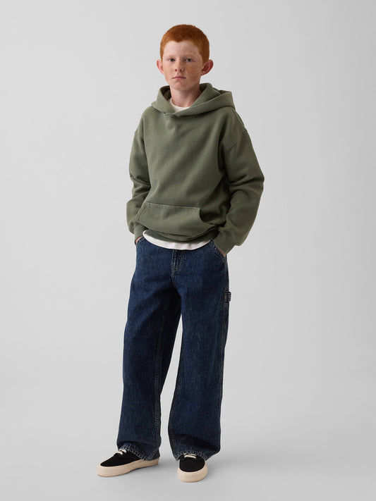 Koyu Mavi Baggy Carpenter Jean Pantolon