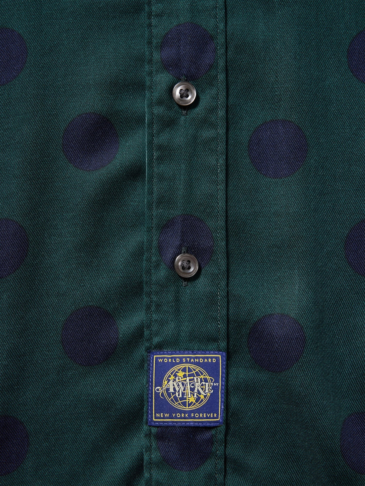 Koyu Yeşil Gap × Awake Ny Twill Dotted Big Gömlek