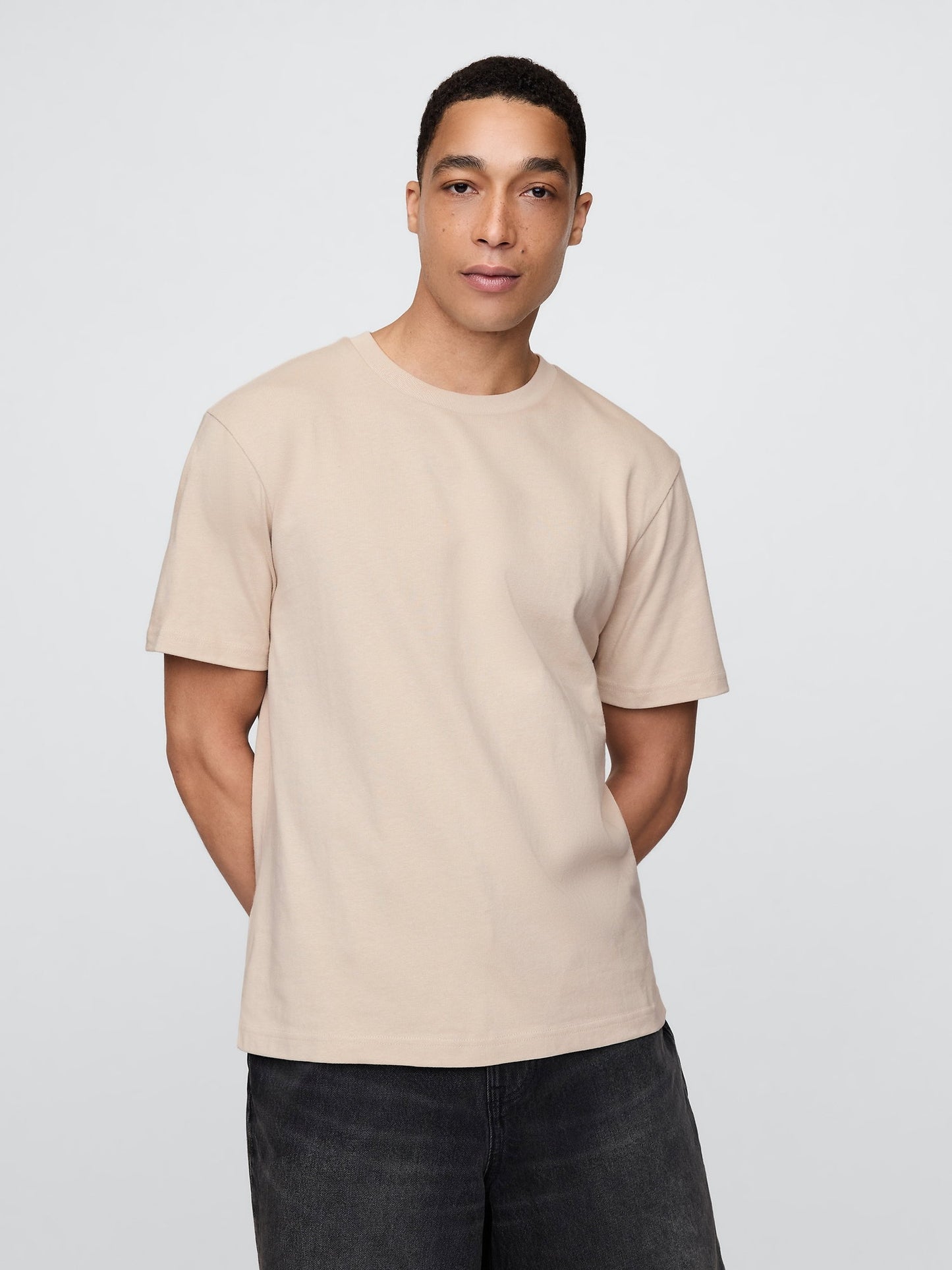Koyu Bej Heavyweight Relaxed T-shirt