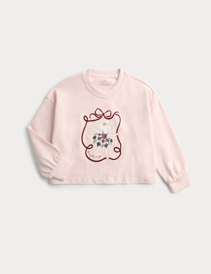 Saf Pamuklu Payetli T-shirt (2-8 Yaş)