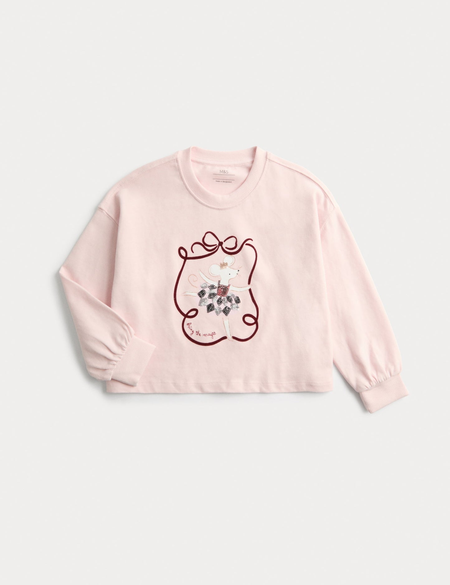 Saf Pamuklu Payetli T-shirt (2-8 Yaş)