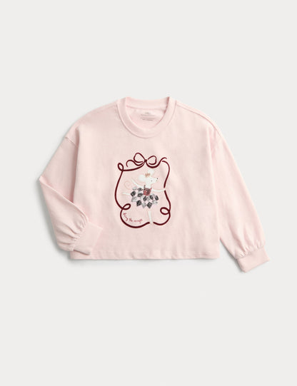 Saf Pamuklu Payetli T-shirt (2-8 Yaş)