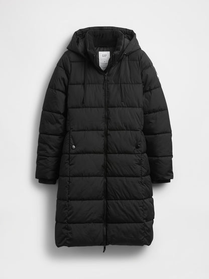Siyah Coldcontrol Relaxed Midi Şişme Mont