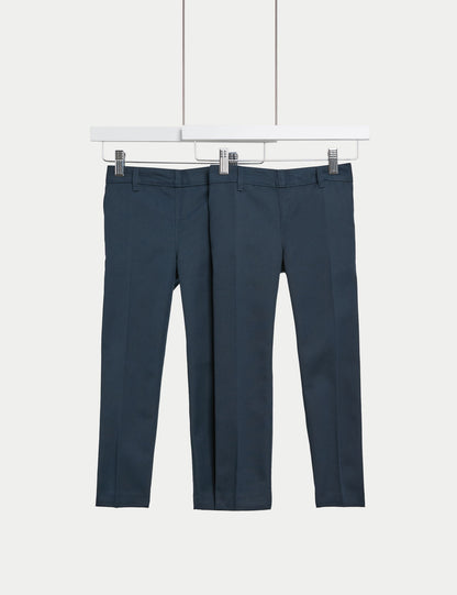 2’li Paket Unisex Ince Paça Okul Pantolonu (2–18 Yaş)