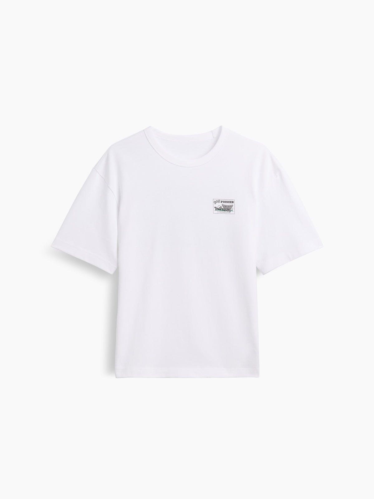 Beyaz Heavyweight Gap Pioneer Grafik Baskılı T-shirt