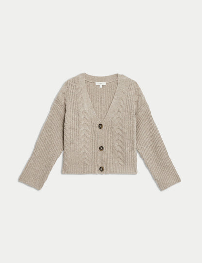 V Yaka Relaxed Fit Hırka