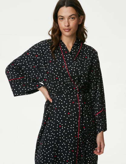 Dream Satin: Puantiye Desenli Sabahlık