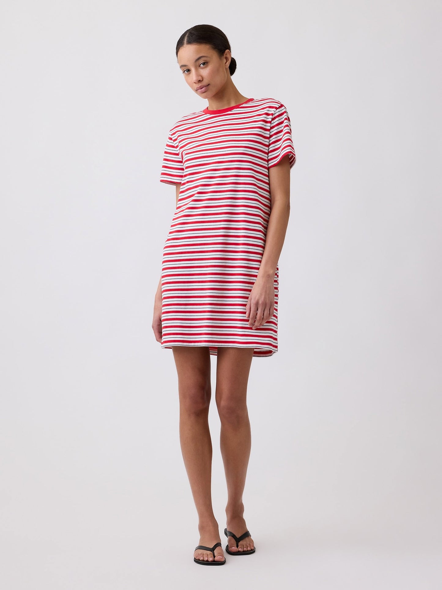 Kırmızı Relaxed T-shirt Mini Elbise
