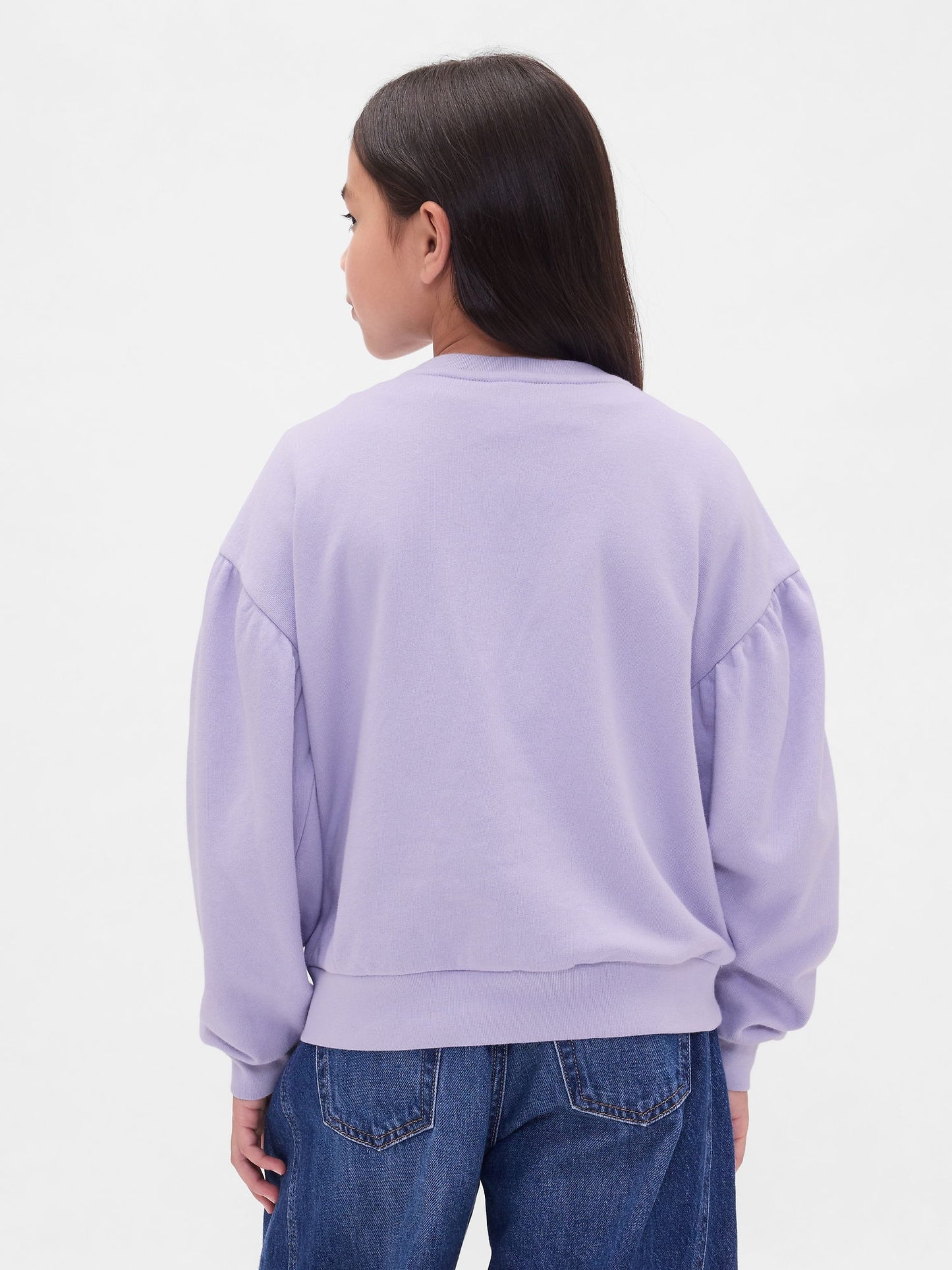 Mor Relaxed Flippy-sequin Grafikli Sweatshirt