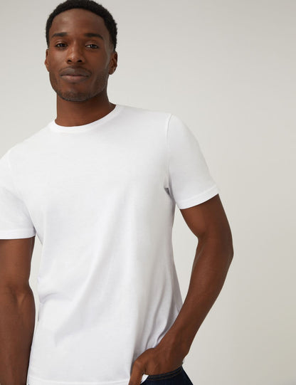 Saf Pamuklu Kısa Kollu T-shirt