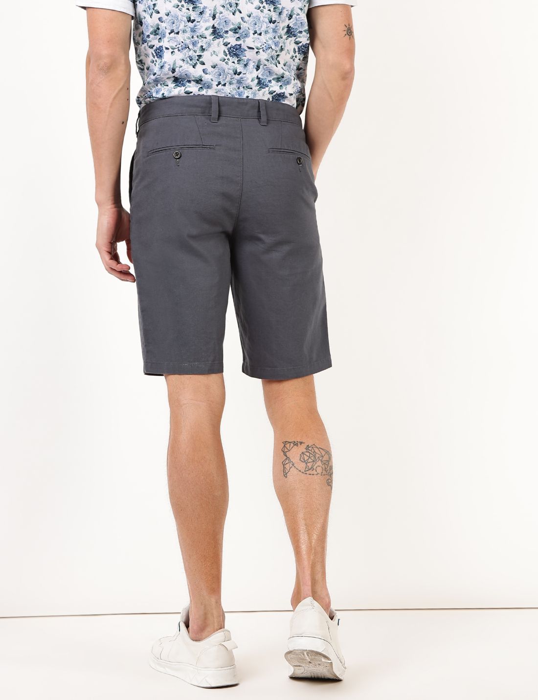 Regular Fit Keten Şort