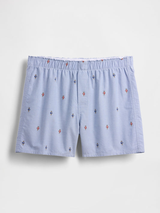 Açık Mavi Poplin Boxer
