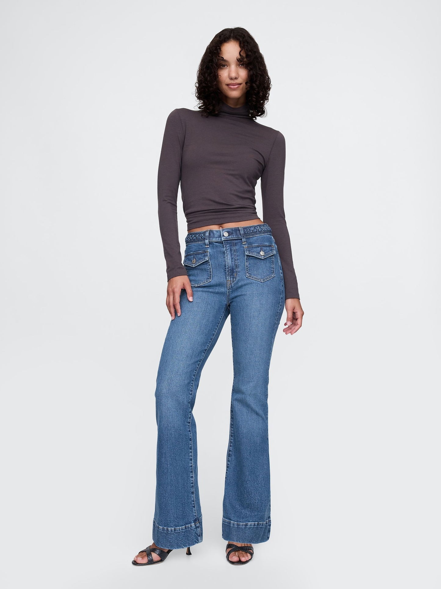 Mavi High Rise Braided '70s Flare Jean Pantolon