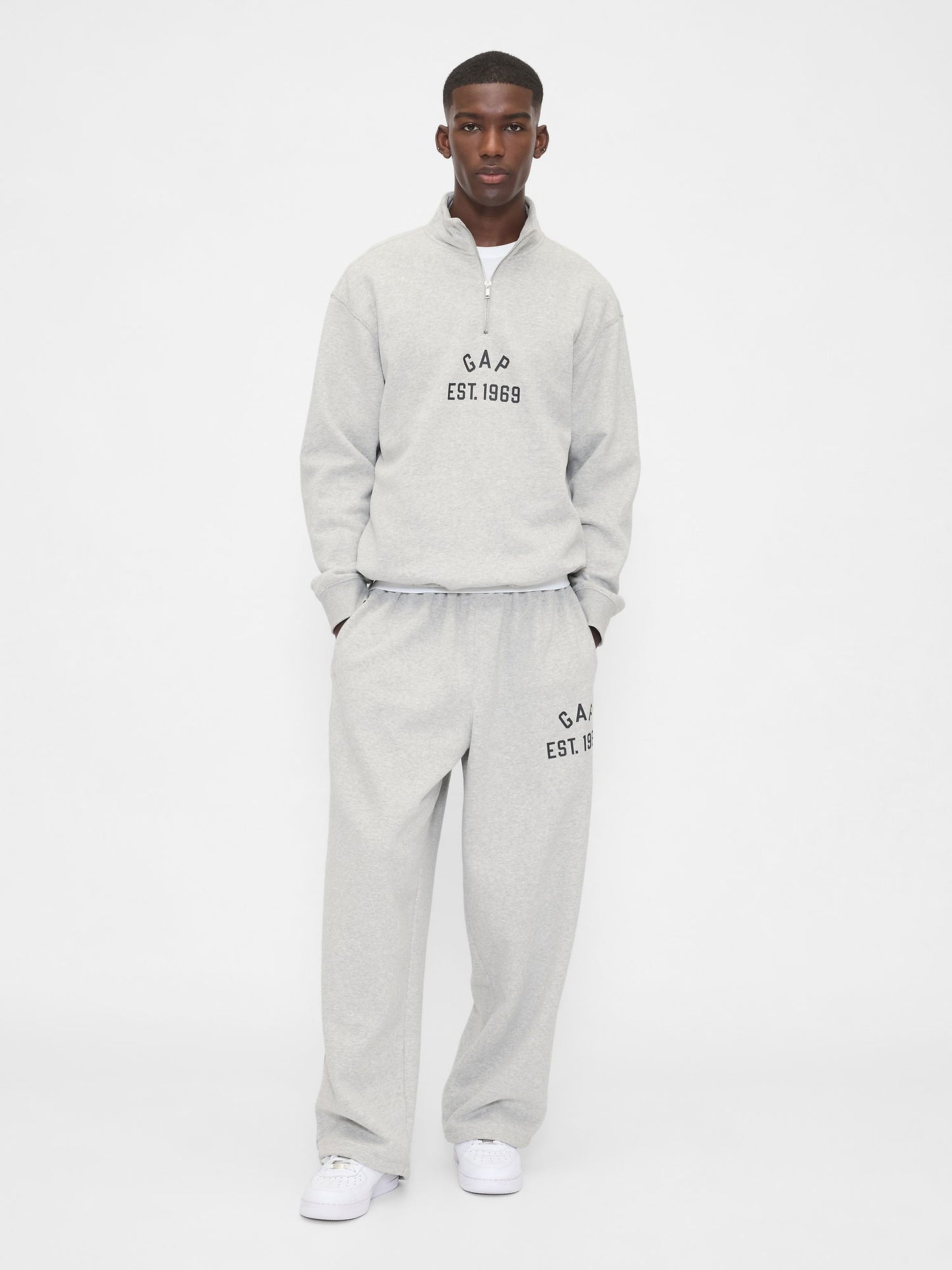 Açık Gri Vintagesoft Gap Logo Baggy Eşofman Altı