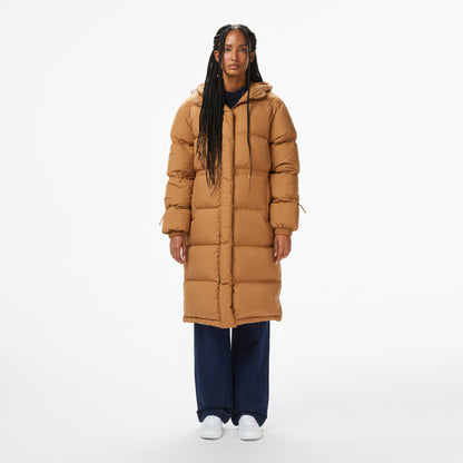 Lacoste Kadın Kapüşonlu Açık Kahverengi Mont