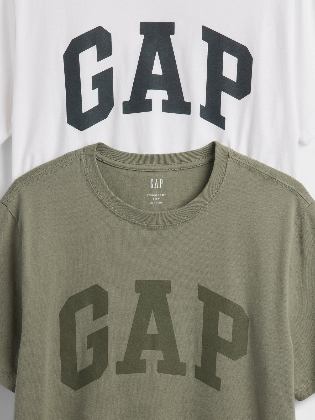 Yeşil Everyday Soft Gap Logo 2'li T-shirt Seti