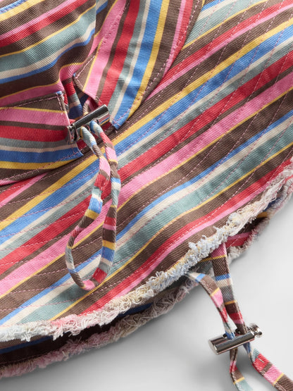 Çok Renkli Frayed Bucket Şapka