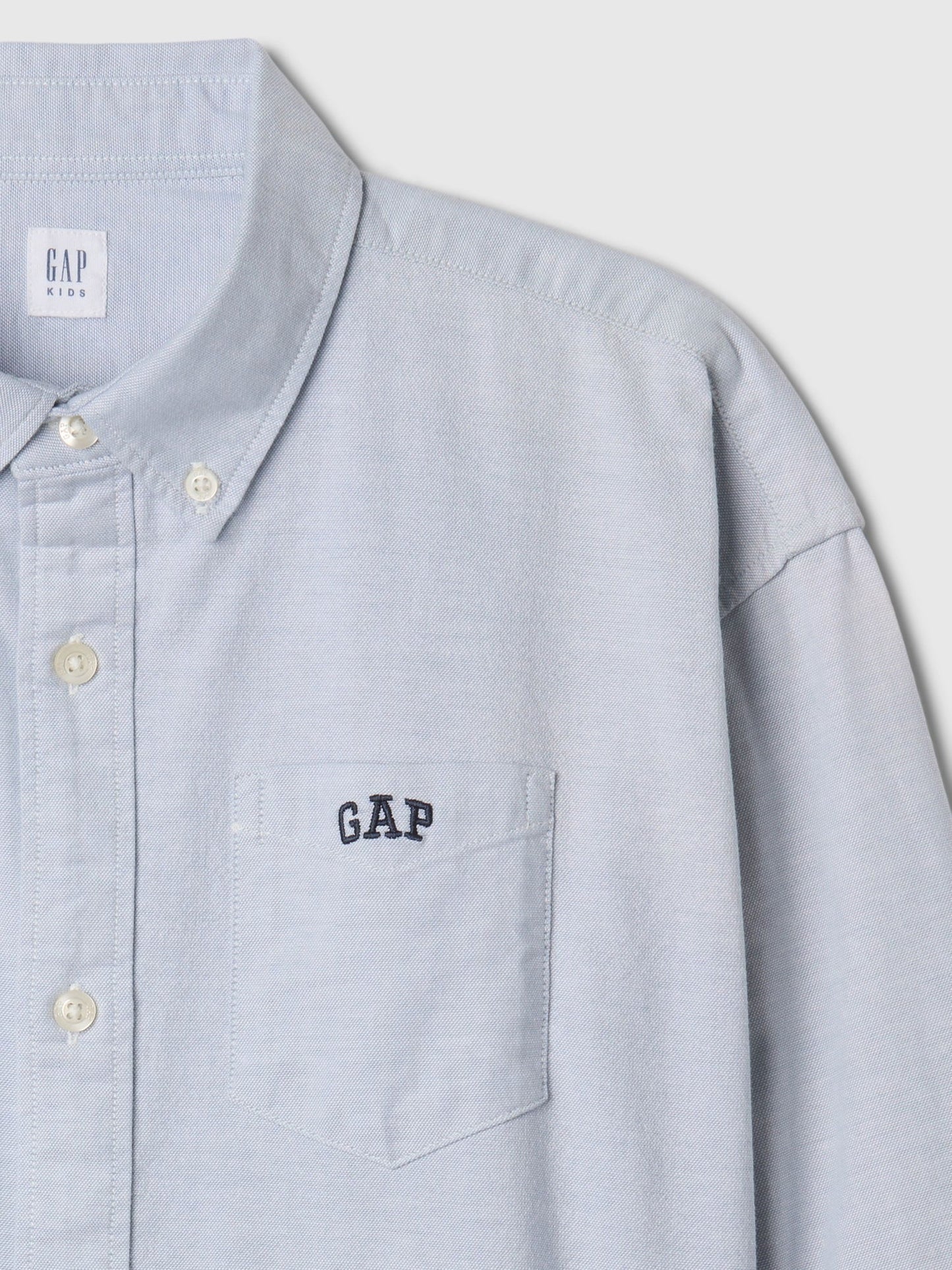 Açık Mavi Mini Gap Logo Oxford Gömlek