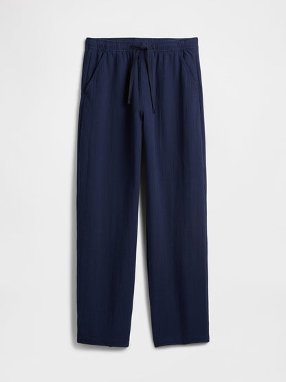 Lacivert Gauze Baggy Easy Pantolon
