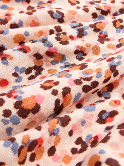 Çiçek Desenli Gapstudio Krepe Slip Mini Elbise