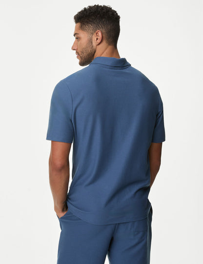 Supima® Cotton Polo Yaka Pijama Üstü