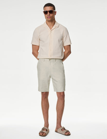 Regular Fit Keten Chino Şort