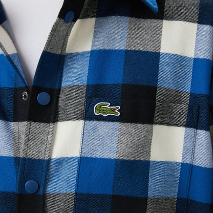 Lacoste Erkek Relaxed Fit Kareli Lacivert Gömlek