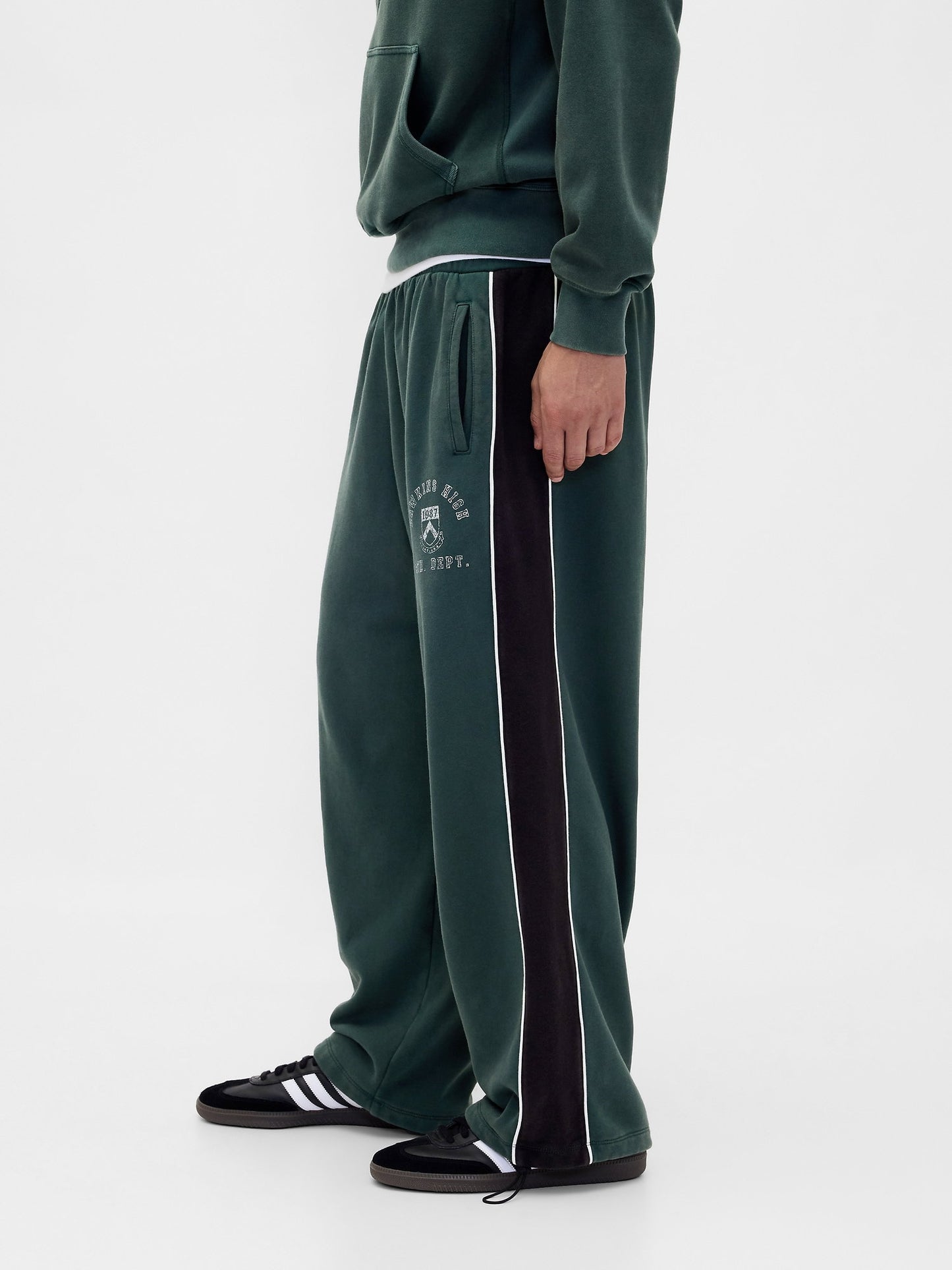 Koyu Yeşil Stranger Things Yetişkin Heavyweight Baggy Pantolon
