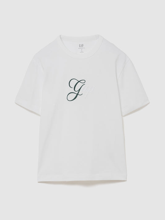 Beyaz Heavyweight Tonal Gap Logo T-shirt