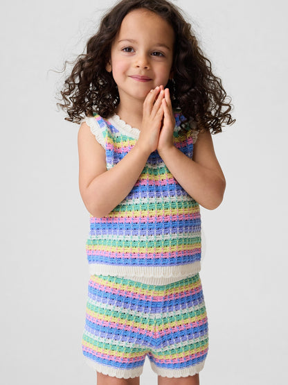Çok Renkli Crochet Askılı Üst