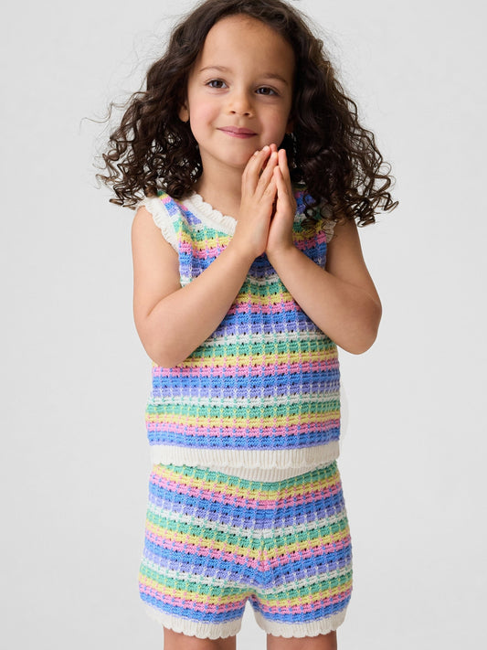 Çok Renkli Crochet Askılı Üst