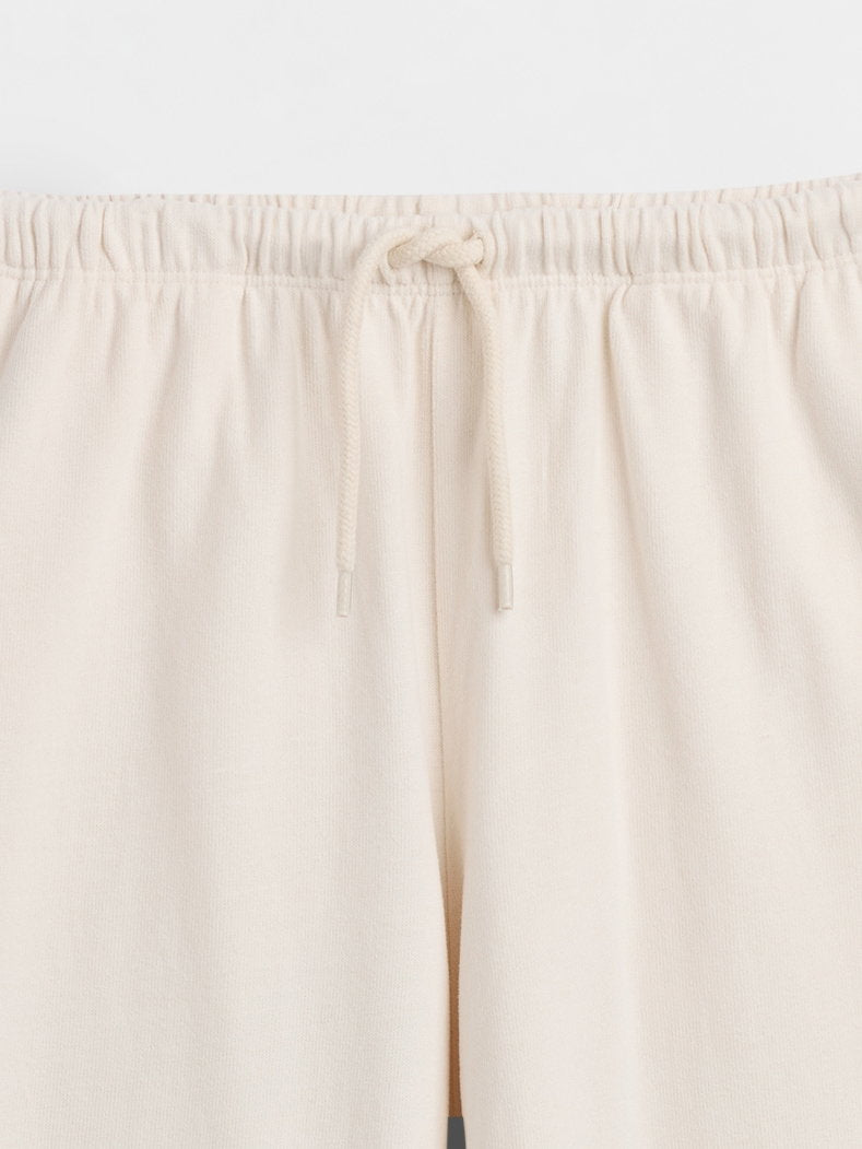 Kırık Beyaz Relaxed Wide-leg Eşofman Altı
