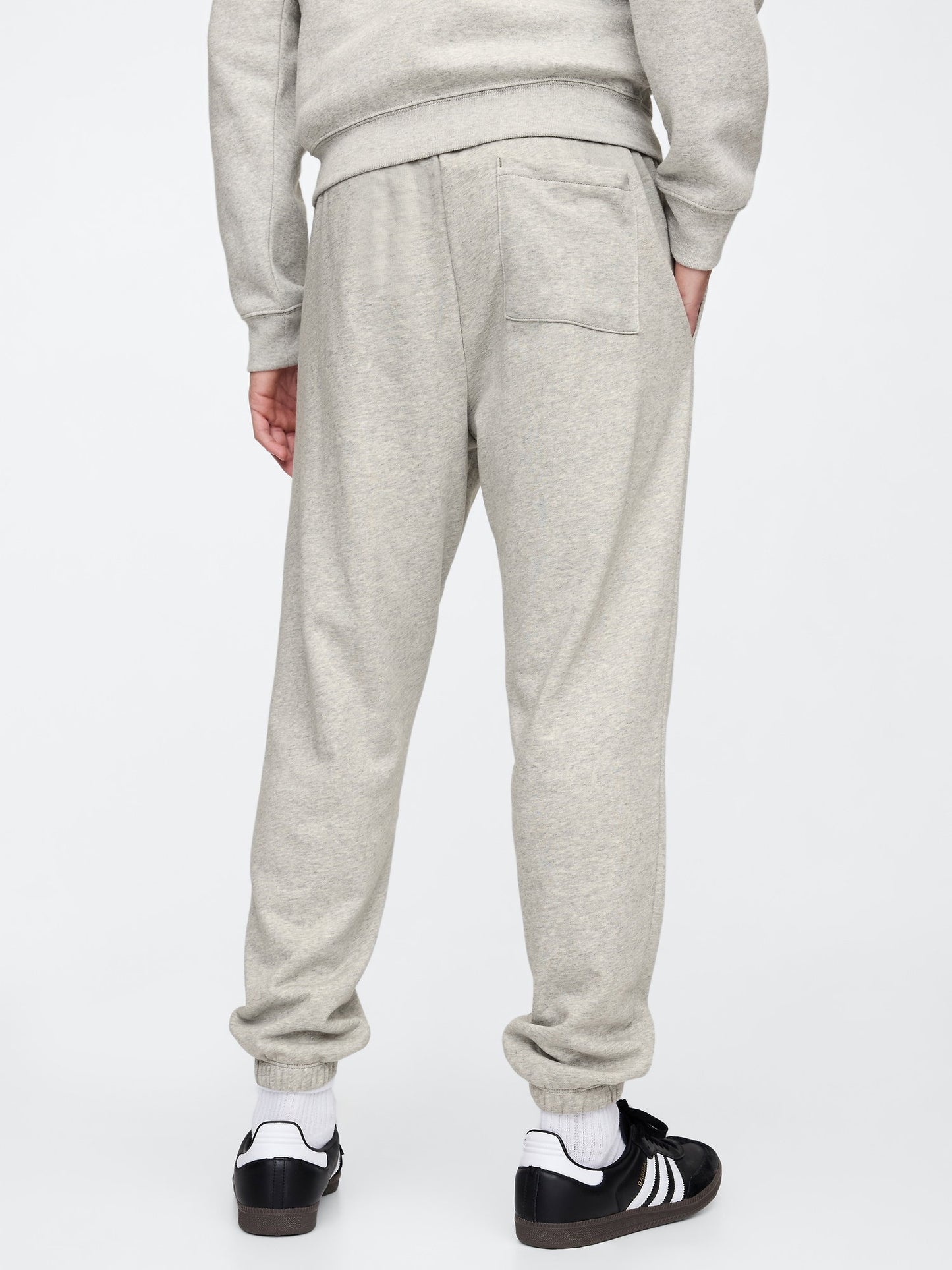 Gri Gap Logo Fransız Havlu Kumaş Jogger Eşofman Altı